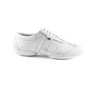 Portdance PD Pietro Street Baskets de danse en cuir noir pour homme Semelle de baskets, Blanc., 46 EU