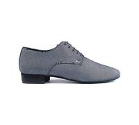 PortDance PD018 Chaussures de danse tendance pour homme Semelle en daim Fabriquées au Portugal, (noir/blanc), 46 EU
