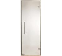 Porte 70 x 190 cm pour Hammam opaque blanc cadre en aluminium verre 8mm sécurit desineo