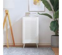 vidaXL Porte à persiennes Bois de pin massif Blanc 69 x 39,4 cm