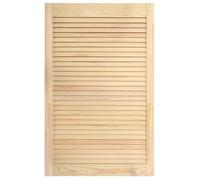 Porte à persiennes en bois de pin massif - Helloshop26 - 99,3x59,4 cm - Noir - Classique - Intemporel