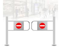 Porte à Ressort De SéCurité Porte de Sortie Automatique Porte D'EntréE Battante - Portillon 90° Acier Inoxydable à Ressort pour Grands Magasins/Supermarchés 130x100cm