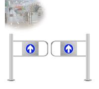 Porte à Ressort De SéCurité Porte de Sortie Automatique Porte D'EntréE Battante - Portillon 90° Acier Inoxydable à Ressort pour Grands Magasins/Supermarchés 180x100cm