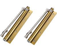 Porte à ressort réglable fermeture de porte Ferme-porte automatique en acier inoxydable multicolore, lot de 2(Yellow Bronze)
