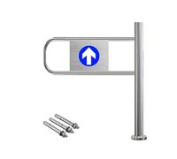 Porte à sens unique, porte battante automatique à rebond, dispositif de fermeture de sécurité durable en acier inoxydable pour entrée de supermarché, bibliothèque, magasin, centre commercial