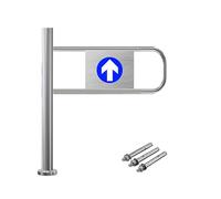 Porte à sens unique, porte battante automatique à rebond, dispositif de fermeture de sécurité durable en acier inoxydable pour entrée de supermarché, bibliothèque, magasin, centre commercial