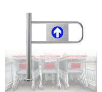 Porte à sens unique, portillon battant à ressort automatique - Entrée de sécurité à ressort pour supermarchés, entrepôts, bibliothèques et centres commerciaux - Porte de passage piéton à sen