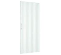 Porte à soufflet 82 x 210 cm modèle extra standard en PVC de couleur blanche avec fermeture réversible réglable aussi bien en hauteur que en longueur