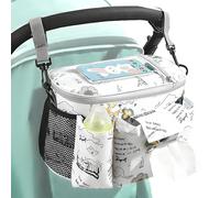 Porte-Accessoires De Poussette Avec Porte-Gobelet - Porte Accessoires Bébé Universel - Accessoires De Rangement Caddy Transparents Avec Commande Tactile Pour Maman, Enfant, Fille, Garçon, Bébé, Tout-P