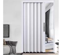 Porte accordéon accordéon en accordéon pour économiser de l'espace - 127 x 203,2 cm - Porte de placard pliante intérieure avec serrure - Panneau coulissant en aluminium pour la maison, le bureau et le