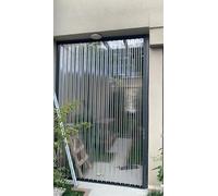 Porte accordéon Concertina Multifold sur portail de voie, panneau en acrylique pliable verrouillable pour séparation de l'espace et intimité