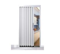 Porte Accordéon En Aluminium, Porte Accordéon Pliable Portes Pliantes Grises Sur Mesure Avec Kit De Quincaillerie Et Clé, Portail Coulissant Escamotable Intérieur(68x80in (172.5x203cm))