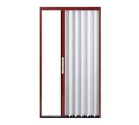 Porte accordéon en aluminium - Porte de placard pliante avec serrure, Imperméable et ignifugée Isolation thermique Porte coulissante pour salle de bain, cuisine, bureau(White Left,910x2030mm)