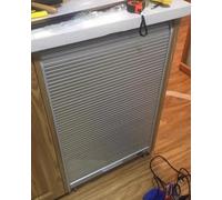 Porte Accordéon Interieur Kit de Porte Tambour pour Armoire 400 500 600 mm Largeur, Portes Rangement à Rabattement avec Poignées, Panneau en Plastique pour Garde-Robe(80x70cm/31x28in)