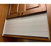 Porte Accordéon Interieur Kit de Remplacement pour Portes Tambour d'Armoire, Placard Enroulable Flexible avec Rail et Poignée, Panneau Coulissant en Plastique pour Armoire(40x55cm/16x22in)