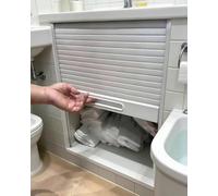 Porte Accordéon Interieur Porte à Enroulement avec Poignée Intégrée pour Meuble, Portes d'Écran de Placard Souples pour Ouverture Garde-manger, Sur Mesure Vertical ou Horizontal(34x40in/86x102cm)