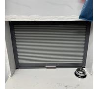 Porte Accordéon Interieur Porte Coulissante à Tambour Flexible pour Cuisine Ouverte, Kit de Porte Enroulable Rétractable Grise, Porte Accordéon de 40 50 60 80 90 cm de Large(95x75cm(37.4x29.5in))