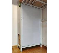 Porte Accordéon Interieur Porte d'Armoire Coulissante Blanche en Tambour Panneau Non-Tissé pour Placard de Cuisine Roulant Plissée Multifonction sans Joint Écran à Enroulement(33x32in/84x81cm)