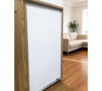 Porte Accordéon Interieur Porte de Cabinet Tambour Coulissante Pliable, Écran à Louvre Isolant Thermique avec Poignée Rabattre, Panneau Flexible pour Armoire Garde-robe(75x55cm/30x22in)