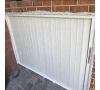 Porte Accordéon Interieur Porte de Placard Pliante Intérieure en Aluminium Blanc, Porte D'appoint Sans Perçage pour Entrée/Intimité/Chambre, Moustiquaire Rétractable Invisible(15.7x21.7in/40x55cm)