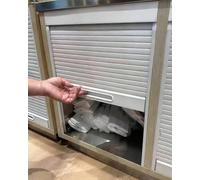 Porte Accordéon Interieur Porte d'Écran Enroulable avec Rail et Poignées, Portes Tambour Souples à Rabattement pour Comptoirs Fourgon Aménagé Grange Cuisine Gain de Place(23x24in/58x61cm)