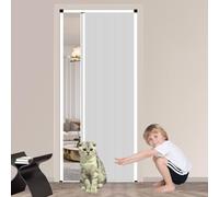Porte Accordéon Interieur Porte Pliante Accordéon Sans Perçage, Avec Tissu Nid D'abeille Pour Cuisine, D'entrée, Toit Plat, Coulissante En Douceur Et Silencieusement(130X195CM(51.2X76.8IN))