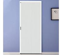 Porte Accordéon Interieur Porte Pliante Blanche en Tissu Non Tissé avec Cadre en Aluminium, Séparateur de Pièce Accordéon Peu Encombrant pour Portes et Placards(42x80in(106.7x203.2cm))