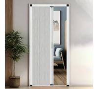 Porte Accordéon Interieur Porte Pliante Intérieure Rétractable en Accordéon, Sans Perçage Moustiquaires Coulissantes à Cadre en Aluminium 91x203 102x203 122x203(White,92x80in/234x203cm)