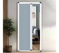 Porte Accordéon Interieur Porte Pliante Intérieure Rétractable en Accordéon, Sans Perçage Moustiquaires Coulissantes à Cadre en Aluminium 91x203 102x203 122x203(Blue,89x80in/226x203cm)