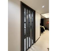 Porte Accordéon Interieur Portes Accordéon, Portes Pliantes Intérieures en Aluminium Noir, Portes de Placard Coulissantes, Porte de Salle de Bain en Acrylique Transparent, Cloison Intérieure en Accord