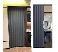 Porte Accordéon Interieur Portes Coulissantes Accordéon Robustes Serrure, Séparateur Pièce Pliant Porte Placard, Portail Pliant Aluminium Personnalisable Grandes Ouvertures(66x96in(167.6x243.8cm))