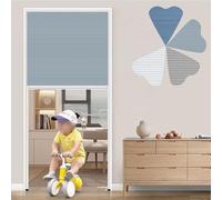 Porte Accordéon Interieur Portes Coulissantes Uniques pour Petits Espaces 91x203 81x203 122x203 76x203 102x203 153x203, Porte Pliante Alvéolaire avec Quincaillerie(Light Blue,31x80in/79x203cm)
