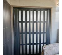 Porte Accordéon Interieur Portes De Placard Pliantes Noires Pour Chambres À Coucher, Porte De Placard Coulissante Rétractable Avec Cadre, Armoire De Salle Bain(Wxl 43x81in/109.2x205.7cm)