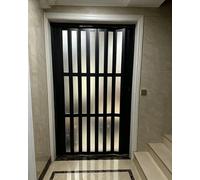 Porte Accordéon Interieur Portes Intérieures Pliables en PVC - Noir Gris Blanc, Panneau Concertina Coulissant pour Salle de Bain et Chambre, Séparateur de Pièce en Accordéon(Black,75cmx203cm)