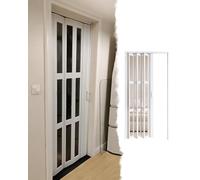 Porte Accordéon Interieur Portes Pliantes Rétractables Intérieures - 40 80 90 pouces de Hauteur, Store Porte Coulissante avec Serrures Magnétiques, Barrière Séparation(345cmx203cm/135.8inx80in)