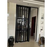 Porte Accordéon Interieur Portillon Accordéon Coulissant Noir de 230cm de Long, Portes de Placard Pliantes et Plissées Peu Encombrantes, Porte Accordéon(90cmx230cm/35.4inx90in)