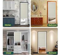 Porte Accordéon Interieur Single Accordion Sliding Door with Screen, White Retractable Folding Door for Closet/Doorway/Bedroom/Bathroom/Living RoomReplacement Barn Door(48x80in(122x203cm))