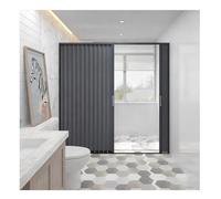 Porte Accordéon Intérieure En Alliage D'aluminium, Portes Pliantes Avec Quincaillerie Et Clé, Portail Coulissant Rétractable Intérieur En Aluminium(Grey,220x100 cm)