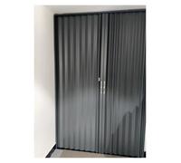 Porte accordéon intérieure pliante avec serrure robuste, solution peu encombrante pour usage commercial et domestique comme séparateur de pièce temporaire