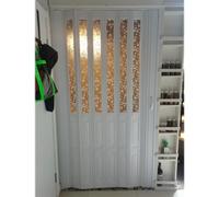 Porte accordéon intérieure pliante en PVC, solution peu encombrante rétractable pour chambre à coucher, salle de bain et buanderie