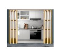 Porte Accordéon Intérieure Porte Pliante Coulissante for Placard, Salle De Bain Et Cloison Installation Sans Perçage, Cadre En Aluminium(WxH 68x80in (172.5x203cm))