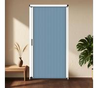 Porte accordéon intérieure, portes pliantes coulissantes, cloisons de séparation de pièces pliantes en alliage d'aluminium et tissu non tissé, moustiquaire de porte de placard sans perçage (