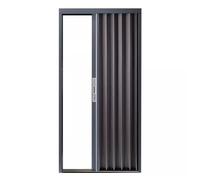 Porte Accordéon Métallique Pliante Intérieure pour Espaces De Vie, Porte Pliante Magnétique Commerciale, Installation Intérieure/extérieure pour Le Remplacement D'une D'entrée(Grey,220x100 cm)