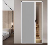 Porte accordéon occultante, magnétique et pliable pour espace de vie, porte coulissante plissée pour buanderie, dimensions intérieures : 188 x 203 cm
