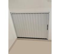 Porte Accordéon Petite Porte Pliante Blanche pour Placard, Porte Coulissante en Alliage D'aluminium pour Porte de Cuisine, Porte de Penderie Pliable(63x30in(160x76cm))