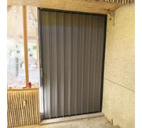 Porte accordéon peu encombrante pour entrée - Porte pliante en aluminium avec poignée pour salle de bain buanderie placard - Complète avec matériel (71,1 x 203 cm)