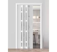 Porte accordéon pliable et acrylique ConcertinaPortail pour armoire/placard/cuisine/couloirSéparateur d'espace pour économiser de l'espace PartitionÉlégant Accessoire d'intérieur