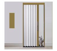 Porte accordéon pliable personnalisable - Séparateur de pièce en alliage d'aluminium durable avec clé, parfait pour les placards des campeurs et l'optimisation de l'espace