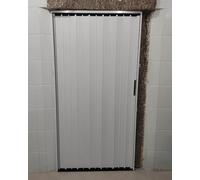 Porte accordéon pliable, porte d'intimité magnétique pliable avec serrure et kit de matériel, idéale pour garde-manger, placard, séparateur de pièce, utilisation intérieure et extérieure