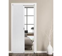 Porte accordéon pliante de taille personnalisée - Installation sans perçage, tissu cellulaire et cadre en aluminium pour séparation de pièce temporaire et porte de placard